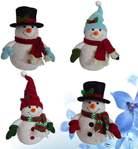 NUOBESTY Night Night Light LED Snowman Mini Desktop Led Light-Up Ploth Toy Toy Snowman Lamp para Costa de decoração