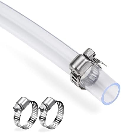 DAVCO 3/4 ID - Tubos de vinil transparentes de 50 pés, tubo de PVC flexível de baixa pressão, mangueira de vinil plástica leve