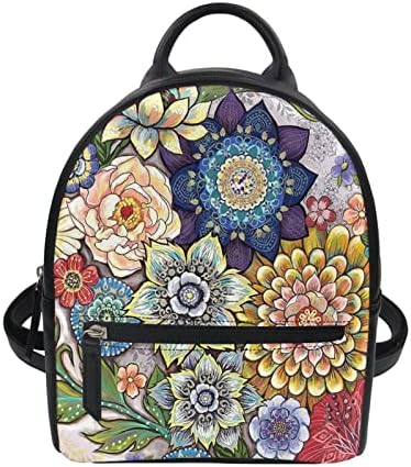 Showudesigns Boho Backpack Purse for Women Mini Mochilas Hippie Tripppy Flor Rucksack Kids adolescentes