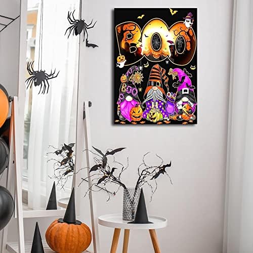 Kits de pintura de diamante gnomo para adultos - 5D Halloween Diamond Points com diamantes para adultos Iniciantes Iniciantes