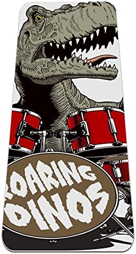 Yoga Mat Rock Dinos batendo bateria ecológica do tapete de exercícios de fitness non Slip para pilates e exercícios de piso