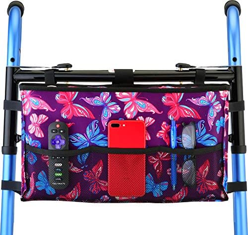 Bolsa de Nova Walker, ótima bolsa de armazenamento Walker com compartimento grande e 5 bolsos, ajuste universal em todos os caminhantes