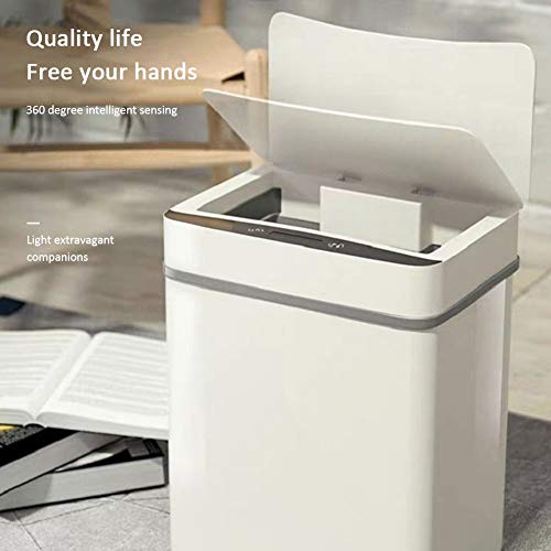 WPYYI 12L Lixo inteligente pode automática sensor de movimento de indução Dustbin home cozinha banheiro desperdício de lixo branco