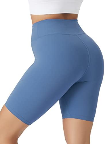 Shorts de motociclista Valandy para mulheres shorts de treino de cintura alta para mulheres calças de ioga 8 Soft Opacoco