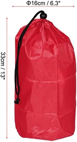 Patikil Roupas armazenamento Bolsa de cordão, roupas de tamanho grande, roupas organizadoras com alça para viajar de acampamento, vermelho