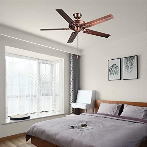 Ventilador de teto elétrico xdsdds sem luzes de bronze ou coragem da superfície preta Velocidade do vento Função reversa de tempo