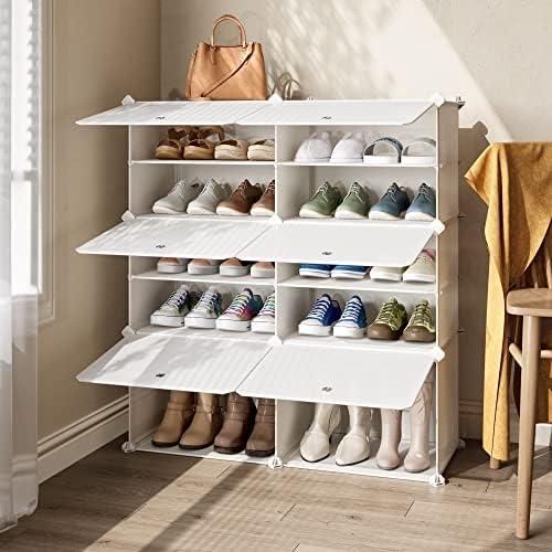 Joiscope Shoe Rack, 5 camadas 20 pares Armário de armazenamento de calçados, organizador de prateleira de sapatos grátis para