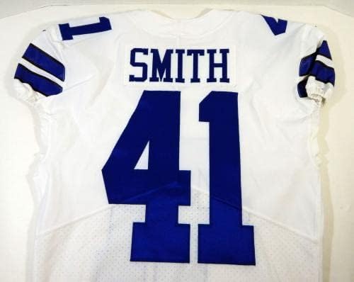 2017 Dallas Cowboys Keith Smith #41 Jogo emitiu White Jersey 44 DP15525 - Jerseys de jogo NFL não assinado usada