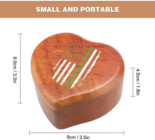 St Patrick Is Day Irish America Iris Encontre a caixa de madeira vintage Caixa de madeira Casamento Valentine Christmas