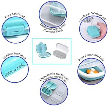 2pc Cutter de comprimido pequeno, divisor de comprimidos para pílulas pequenas ou grandes, compartimentos de 2pc