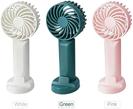 Teerwere Mini Desk Fan Fan Handheld Fan com Base Mini Fan 3 velocidades Ventilador de mesa de baixo ruído Baixa para camping de viagens Campo de camping home USB Film de mesa