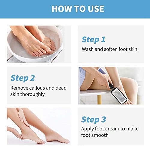 Pedicure Foot Rasp & Scorbber - Rases para o pé de aço inoxidável e arquivo de pé de dupla face, melhor ferramenta de superfície