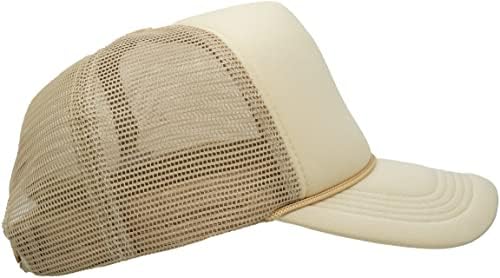 Funky Junque retro espuma caminhoneiro chapéu de malha de verão chapéu em branco sólido para homens