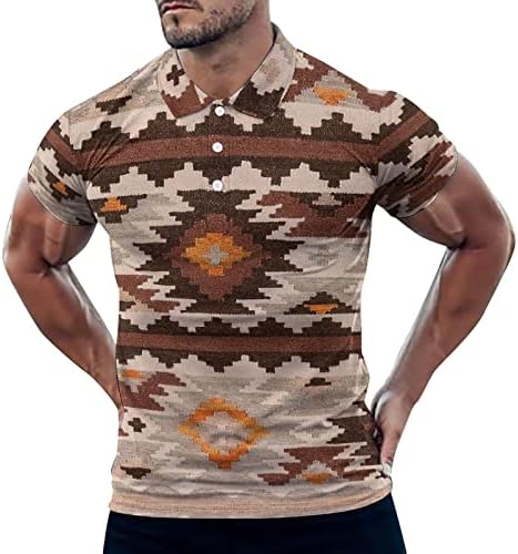 2023 New Mens Spring e Summer Fashion Retro 3D Botão de impressão digital de lapela de camisa de manga curta longa