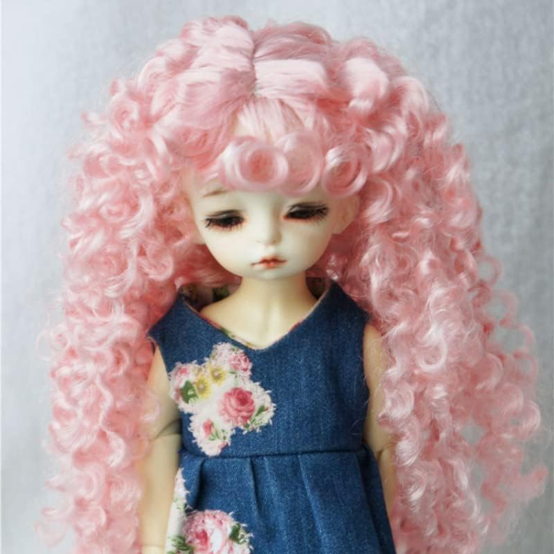 JD145 6-7inch YOSD Long Curll Soft Synthetic Mohair BJD Doll Wigs