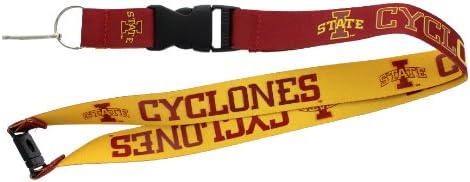 NCAA Iowa State Cyclones Reversable Team cordão, pulseiras de borracha de silicone 4-pacote e pacote de presentes de