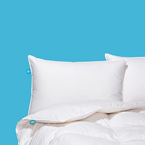 Canadian Down & Feather Co. - Suporte firme Pillow White Down Pillow Size - 260 TC Shell algodão - Preenchido no Canadá