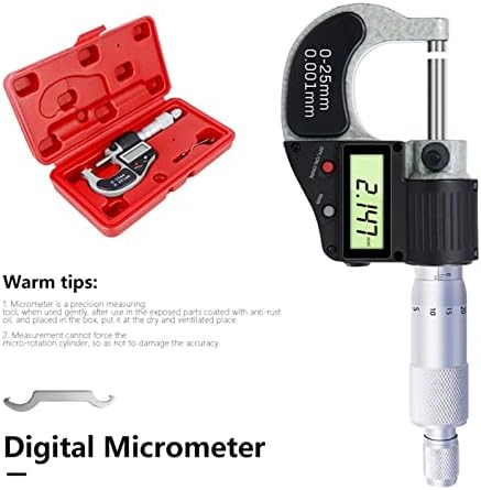 Micrômetro digital SMANNI 0-25 mm 0,001mm de pinça cromado calibre com calibre com calibre
