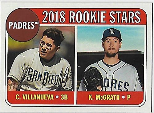 2018 Topps Heritage 304 Christian Villanueva/Kyle McGrath San Diego Padres ROOKIE Baseball Card