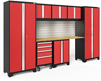 NOVAGEM PRODUTOS SÉRIE BOLD RED 8 peças Conjunto, armários de garagem, 56246