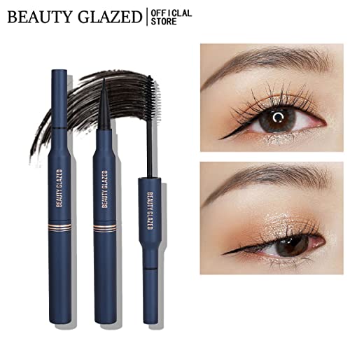 Eyeliner de mímel de metal slim dois Eyeliner Black Dois em um olho impermeável Black Rímel Prova à prova d'água e