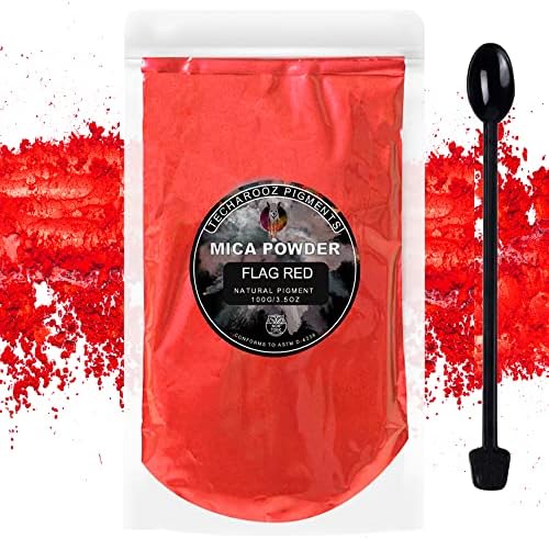 Sinalize pó de mica vermelha para resina epóxi 100g / 3,5 oz. Bolsa selada - Techarooz 2 Tone Resina Dye Color Pigmment Powder para