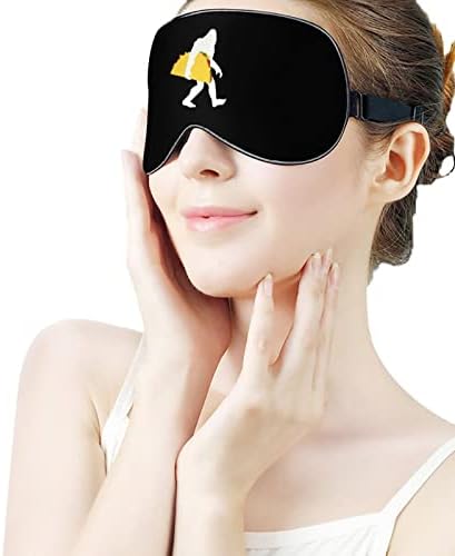 Máscara para os olhos do Bigfoot Taco com alça ajustável para homens e mulheres noite de viagem de viagem para dormir