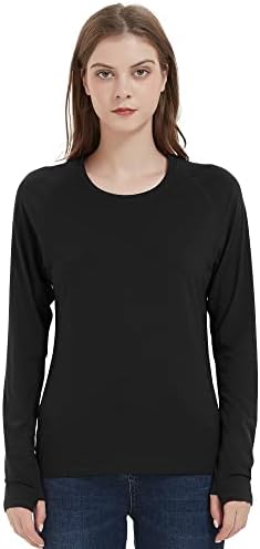 NetDraw Women Feminino Ultra Soft Bamboo Camiseta Longa/Manga Curta Liga de Liga Refrigerante Ginásio Atlético Tops de