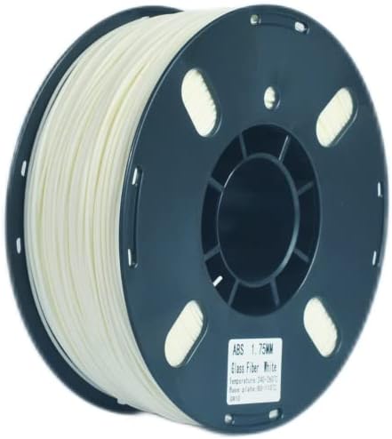 Filamento de fibra de vidro ranki 1,75 mm 1 kg, uso de fibra de vidro ABS 3D de uso ao ar livre Filamento da impressora, resistência a alta temperatura, 1 kg de bobo,