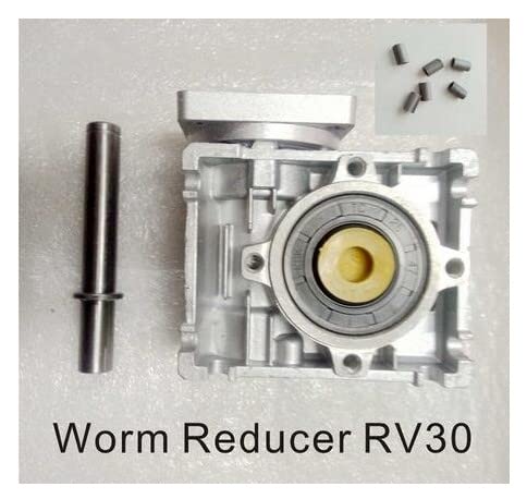 Davitu DC Motor - Redutor de velocidade de worm RV30 com eixo de saída único e adaptador de eixo para o eixo de entrada de 6,35 mm de 23 motor de passo -: relação 20 e 1)