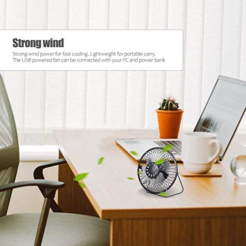 Doitool Mini Fan Desk portátil Desktop USB Desktop Fan silencioso 360 ° Fan girating para casa
