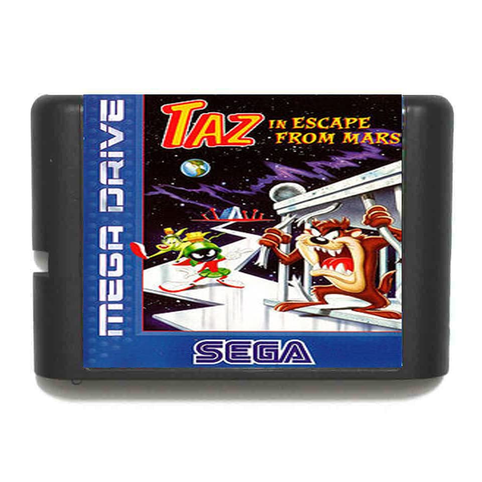Taz em Escape de Marte 16 bits Cartão de jogo MD para Sega Mega Drive para Gênesis-JP-Shell