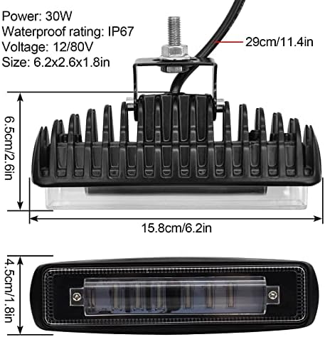 Blue LED LED FOTLIFT SPOTWLET & RED AVISO LUZ DE TROCAÇÃO 3PACK Segurança Luz de aviso de zona vermelha para armazém, fazenda,