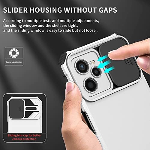 Capa de capa de telefone Silicone Kickstand Case compatível compatível com OPPO REALME 9I/A76 4G/A36 4G/A96 4G, [3 Ways]