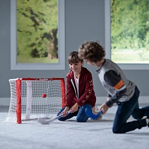 Franklin Sports Knee Hockey Gotal Set - Mini Hockey Goal Set - Kids Hockey Conjunto - Transporte fácil com Fold -Go Design