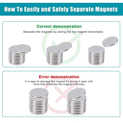 Magxcene Neodymium ímãs de disco, ímãs redondos fortes para artesanato, ímãs de terras raras pesadas, ímãs pequenos para geladeira, escritório, construção, científico, gabinete, 0,78 x 0,08 polegadas, 14 pacote