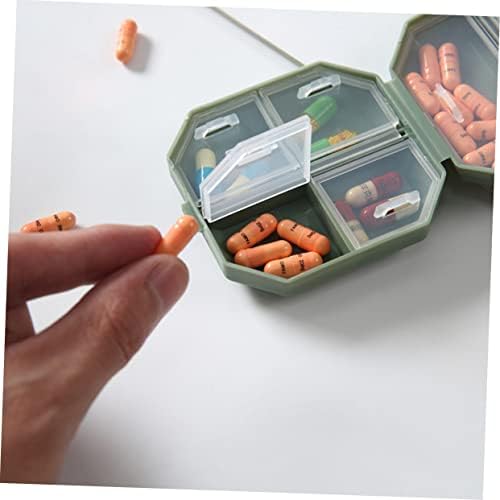 Hemoton 3pcs mini seis compartimento de comprimido caixa de comprimidos carteira pequena recipiente de pílula compacta