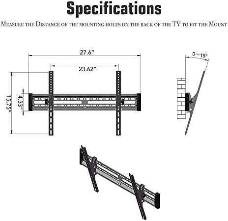 Tripé de TV em aço inoxidável Stand para a maioria das TVs curvas planas de 32 a 65 polegadas, suporte de parede de TV com prateleiras