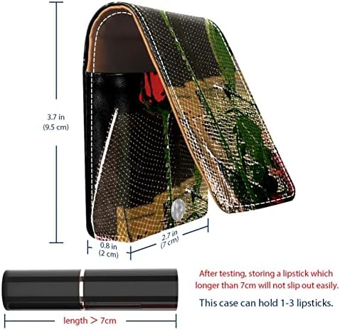 Bolsa de batom de batom de maquiagem de oryuekan com espelho portátil de armazenamento de armazenamento portátil de armazenamento