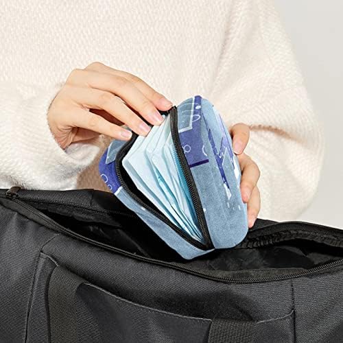 Bolsa de armazenamento de guardanapos sanitários de Oryuekan, bolsas de zíper menstrual reutilizável portátil, bolsa de armazenamento