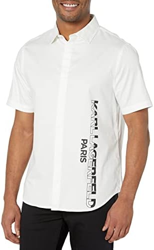 Camisa masculina de Karl Lagerfeld Paris com logotipo vertical
