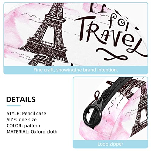 TBOUOBT Bolsa cosmética para mulheres, bolsas de maquiagem Bolsa de higiene pessoal espaçosa presente de viagem, Paris Travel Eiffel