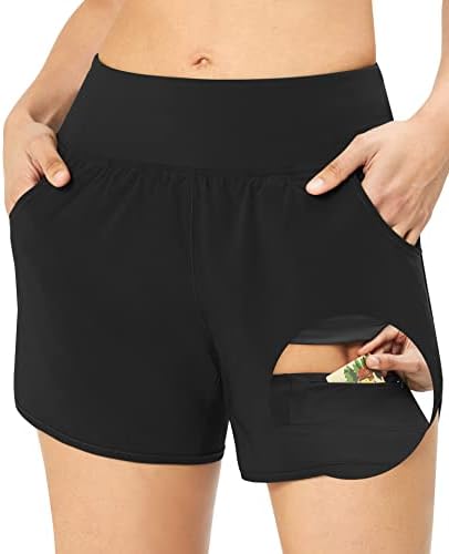 Heathyoga Shorts de corrida para mulheres shorts atléticos para mulheres shorts de ginástica shorts de treino feminino com