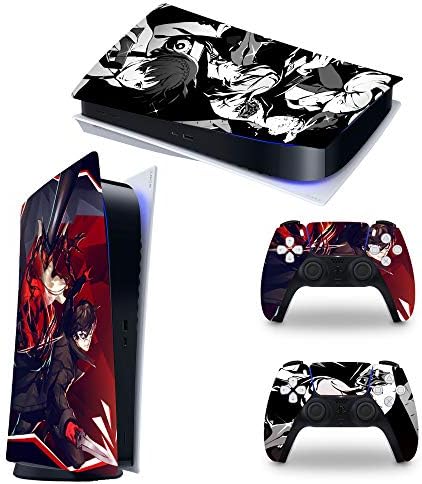 JOGO DE TOTOS PS5 Skin para console e controladores Adesivo de vinil, durável, resistente a arranhões, sem bolhas,