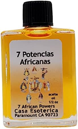 Óleo de unção espiritual do espaço de magia - 7 Óleo de potência africano - Proteção e força - Desenhe energia positiva e sucesso -0,5 fl oz