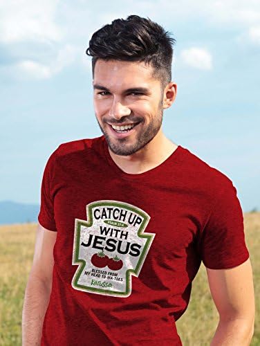 Kerusso Men's Retaque With Jesus T -Shirt - Red -