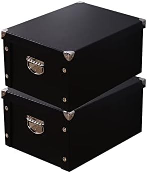 Caixa de armazenamento dobrável guozi, caixa de memória decorativa com tampa e cantos reforçados de metal, caixa de papelão