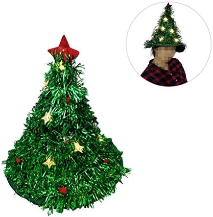 PretyZoom Christmas Hat Hat Festive LED HAT ACESSÓRIOS DE COSTURAS COSPLAY CHAPA APOSTOS PARA CRIANÇAS ADULTOS FAVORES DE FESTA