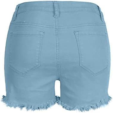 Surfras de jeans de cintura alta do verão feminino