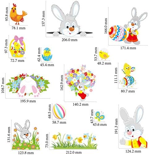 Coisas para quartos Janela Janela Easter Chick Adesivo de Páscoa Crianças de Páscoa adesivo de parede adesivo de desenho